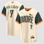 Baltimore Orioles #7 Jackson Holliday Natural 2026 City Connect Stadium Stitched Jersey
