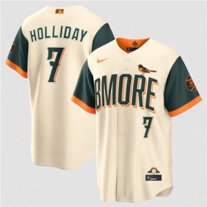 Baltimore Orioles #7 Jackson Holliday Natural 2026 City Connect Stadium Stitched Jersey