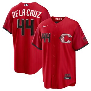 Cincinnati Reds #44 Elly De La Cruz Red 2026 City Connect Stadium Stitched Jersey