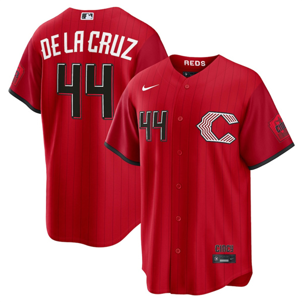 Cincinnati Reds #44 Elly De La Cruz Red 2026 City Connect Stadium Stitched Jersey