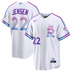 Kansas City Royals #22 Carter Jensen White 2026 City Connect Stadium Stitched Jersey