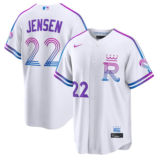 Kansas City Royals #22 Carter Jensen White 2026 City Connect Stadium Stitched Jersey