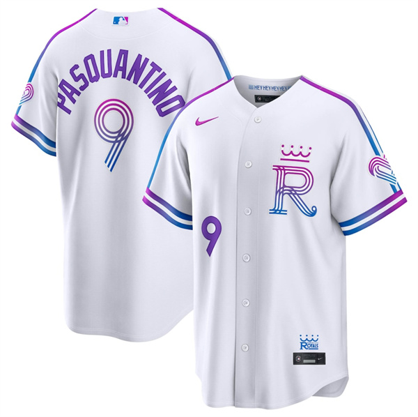 Kansas City Royals #9 Vinnie Pasquantino White 2026 City Connect Stadium Stitched Jersey
