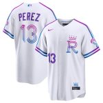 Kansas City Royals #13 Salvador Perez White 2026 City Connect Stadium Stitched Jersey