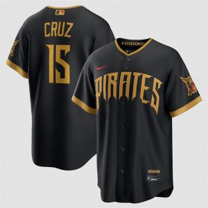 Pittsburgh Pirates #15 Oswin Appollis Black 2026 City Connect Stadium Stitched Stitched Jersey