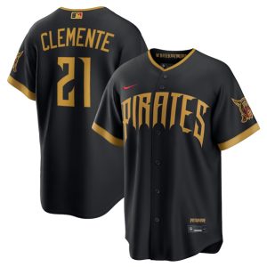 Pittsburgh Pirates #21 Roberto Clemente Black 2026 City Connect Stadium Stitched Stitched Jersey