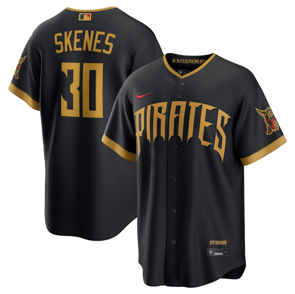 Pittsburgh Pirates #30 Paul Skenes Black 2026 City Connect Stadium Stitched Stitched Jersey