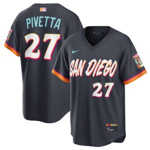 San Diego Padres #27 Nick Pivetta Obsidian 2026 City Connect Stadium Limited Stitched Jersey