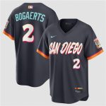 San Diego Padres #2 Xander Bogaerts Obsidian 2026 City Connect Stadium Limited Stitched Jersey