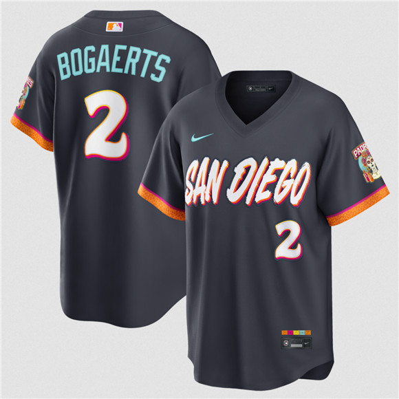 San Diego Padres #2 Xander Bogaerts Obsidian 2026 City Connect Stadium Limited Stitched Jersey