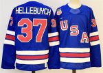 USA #37 Connor Hellebuyck Royal 2025-2026 Stitched Jersey