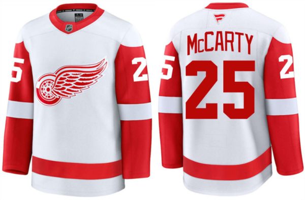 Detroit Red Wings #25 Darren McCarty White 2024 Road Stitched Jersey