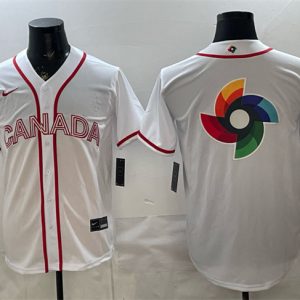 Canada White 2026 World Classic Big Logo Home Stadium Stitched Jersey