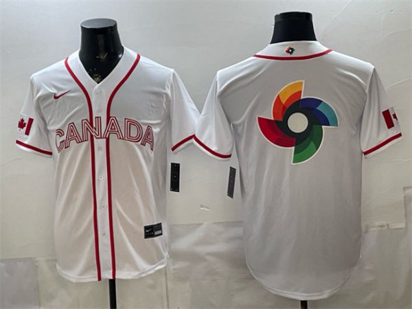 Canada White 2026 World Classic Big Logo Home Stadium Stitched Jersey