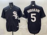 Chicago White Sox #5 Munetaka Murakami Black Alternate Stitched Jersey