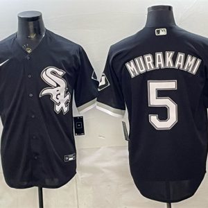 Chicago White Sox #5 Munetaka Murakami Black Alternate Stitched Jersey