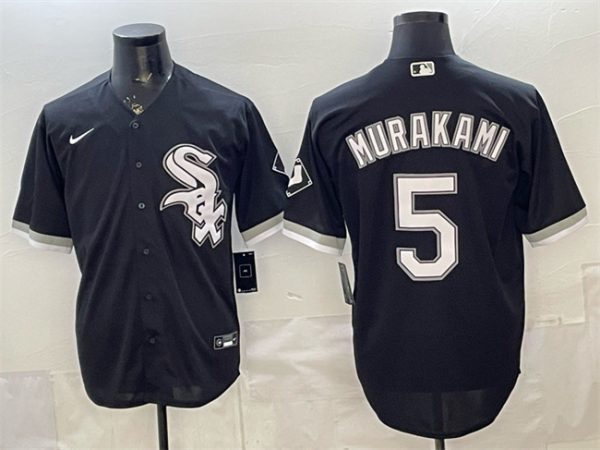 Chicago White Sox #5 Munetaka Murakami Black Alternate Stitched Jersey