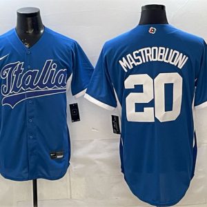 Italy #20 Miles Mastrobuoni Blue 2026 World Classic Home Stadium Stitched Jersey