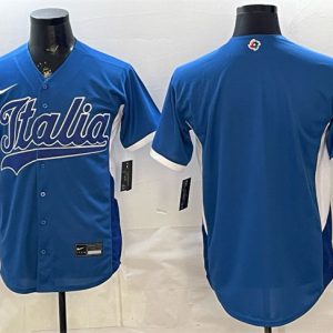 Italy Blank Blue 2026 World Classic Home Stadium Stitched Jersey