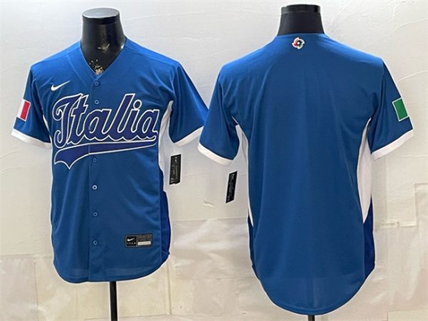 Italy Blank Blue 2026 World Classic Home Stadium Stitched Jersey