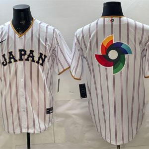 Japan White 2026 World Classic Big Logo Home Stadium Stitched Jersey