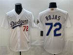 Los Angeles Dodgers #72 Miguel Rojas White 2026 Gold Collection Stadium Stitched Jersey