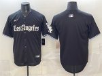 Los Angeles Dodgers Blank Black 'Gothic Edition' Vapor Premier Limited Stitched Jersey