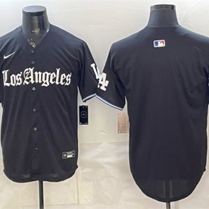 Los Angeles Dodgers Blank Black 'Gothic Edition' Vapor Premier Limited Stitched Jersey