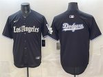 Los Angeles Dodgers Team Big Logo Black 'Gothic Edition' Vapor Premier Limited Stitched Jersey