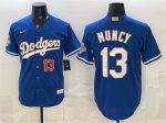 Los Angeles Dodgers #13 Max Muncy Royal 2026 Alternate Gold Collection Stadium Stitched Jersey