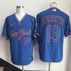 New York Mets #19 Bo Bichette Blue Stitched Jersey