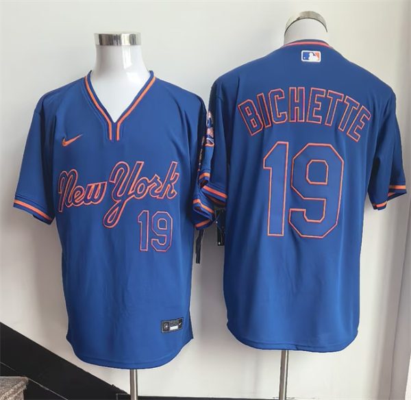 New York Mets #19 Bo Bichette Blue Stitched Jersey