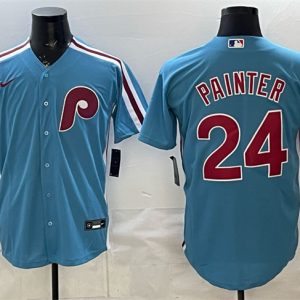 Philadelphia Phillies #24 Andrew Painter Blue Cool Base Stitched Jersey
