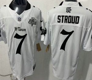 Houston Texans #7 CJ Stroud Limited White Screwstan FUSE Vapor Jersey