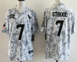 Houston Texans #7 CJ Stroud Limited Arctic Camo 2024 Salute to Service Jersey