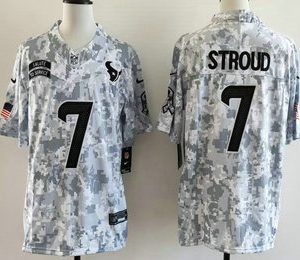 Houston Texans #7 CJ Stroud Limited Arctic Camo 2024 Salute to Service Jersey