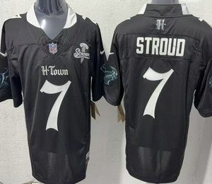Houston Texans #7 CJ Stroud Limited Black Screwstan FUSE Vapor Jersey