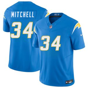 Los Angeles Chargers #34 Keaton Mitchell Blue 2026 F.U.S.E. Vapor Limited Stitched Jersey