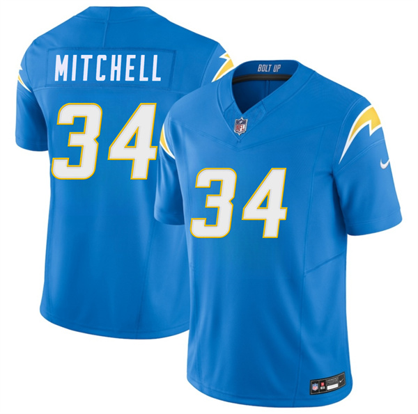 Los Angeles Chargers #34 Keaton Mitchell Blue 2026 F.U.S.E. Vapor Limited Stitched Jersey