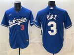 Los Angeles Dodgers #3 Edwin D¨ªaz Royal Alternate Stadium Stitched Jersey