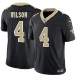 New Orleans Saints #4 Zach Wilson Black 2026 F.U.S.E. Vapor Limited Stitched Jersey