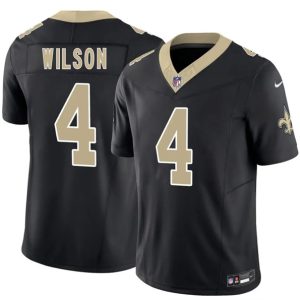 New Orleans Saints #4 Zach Wilson Black 2026 F.U.S.E. Vapor Limited Stitched Jersey