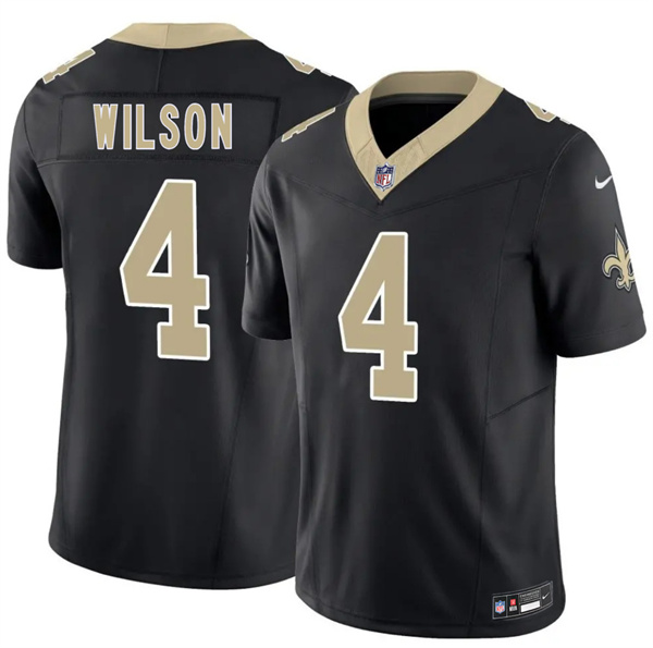 New Orleans Saints #4 Zach Wilson Black 2026 F.U.S.E. Vapor Limited Stitched Jersey