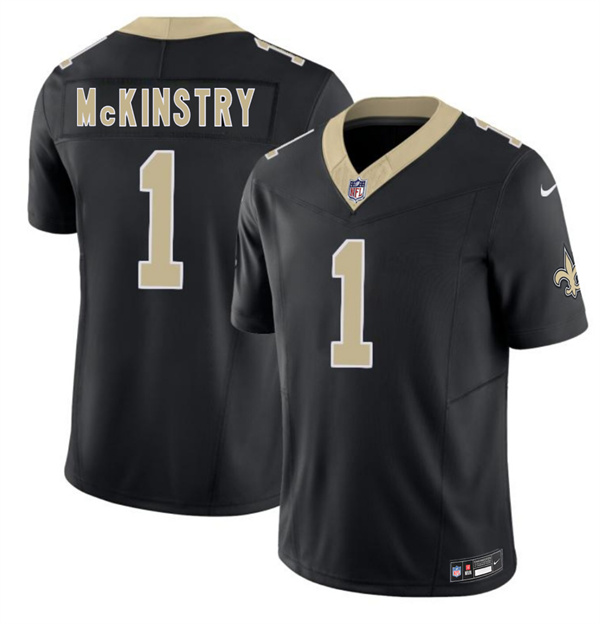 New Orleans Saints #1 Kool-Aid McKinstry Black 2026 F.U.S.E. Vapor Limited Stitched Jersey