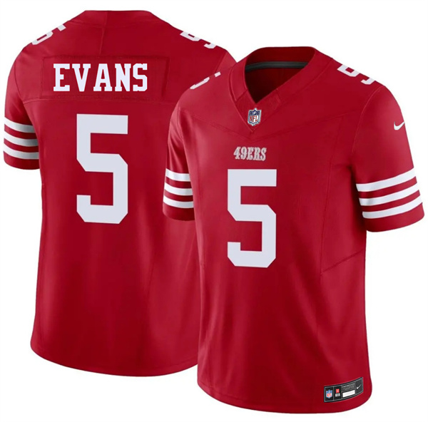 San Francisco 49ers #5 Mike Evans Red 2026 F.U.S.E. Vapor Untouchable Limited Stitched Jersey
