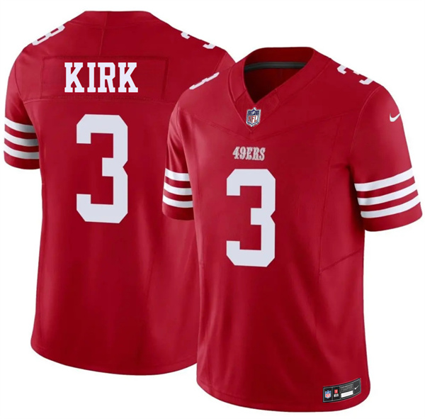 San Francisco 49ers #3 Christian Kirk Red 2026 F.U.S.E. Vapor Untouchable Limited Stitched Jersey