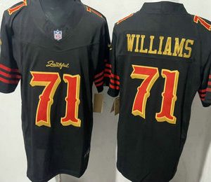 San Francisco 49ers #71 Trent Williams Limited Black Rivalries FUSE Vapor Jersey