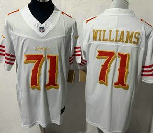 San Francisco 49ers #71 Trent Williams Limited White Rivalries FUSE Vapor Jersey