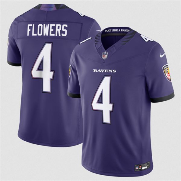 Baltimore Ravens #4 Zay Flowers Purple 2026 F.U.S.E Vapor Stitched Limited Jersey