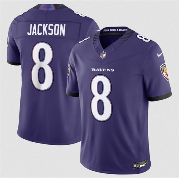 Baltimore Ravens #8 Lamar Jackson Purple 2026 F.U.S.E Vapor Stitched Limited Jersey